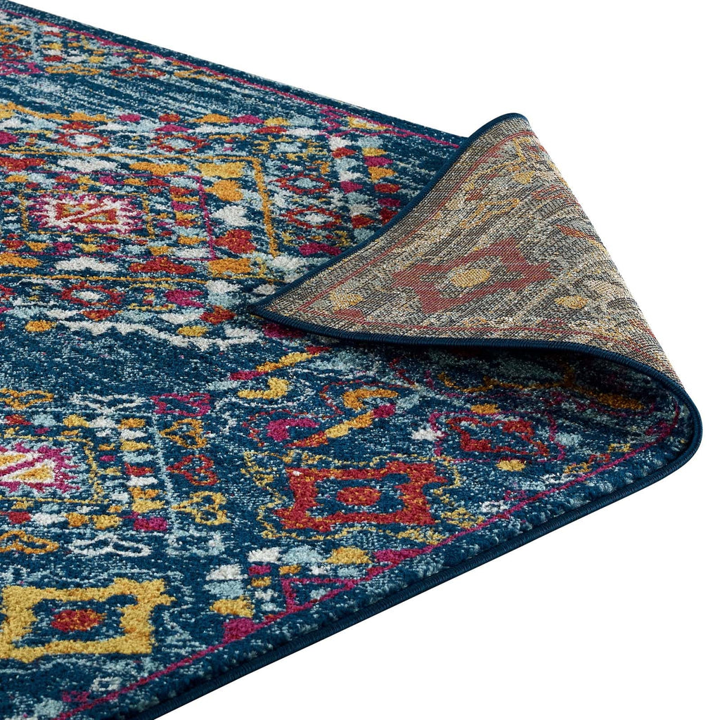 Entourage Khalida Distressed Floral Lattice 8x10 Area Rug by Modway