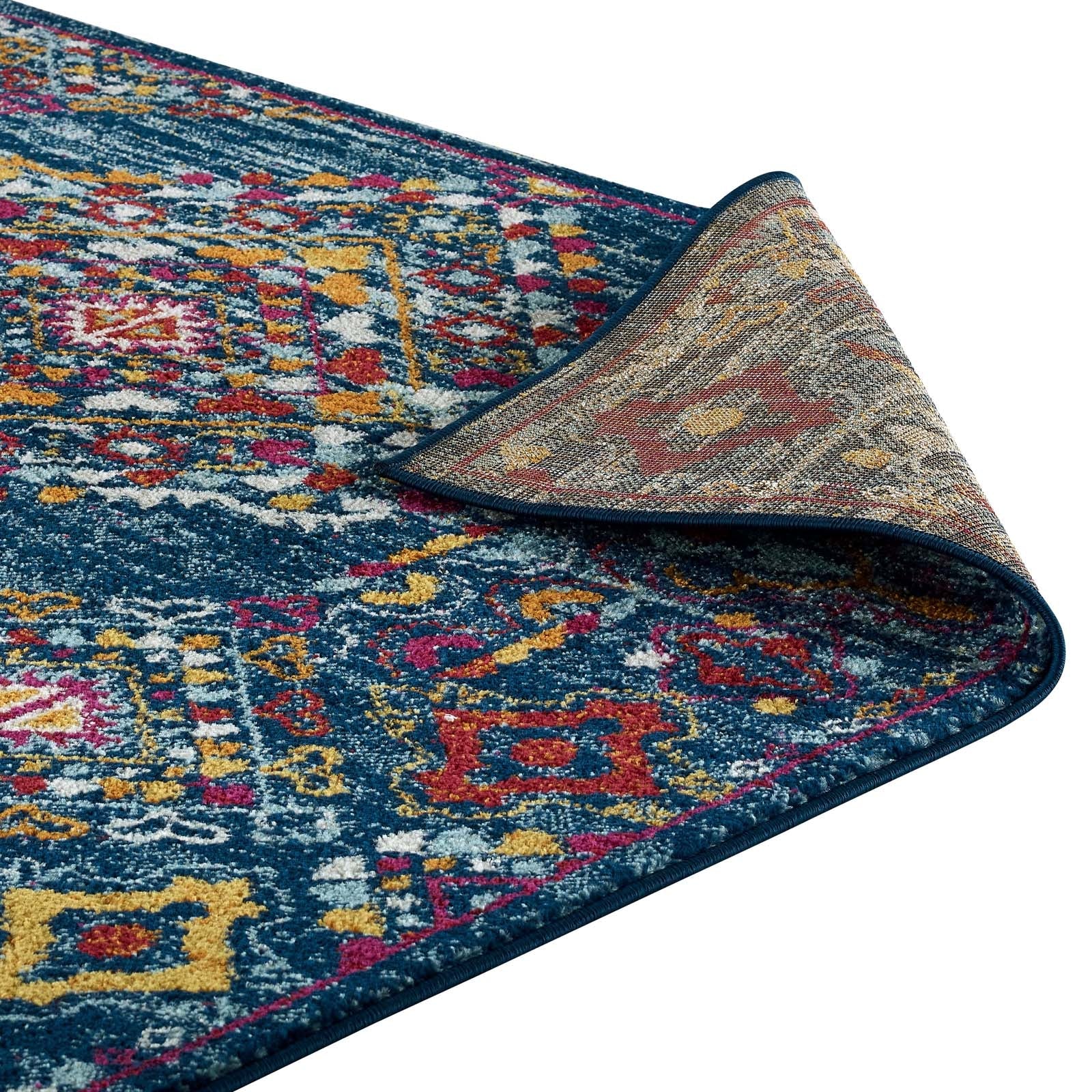 Entourage Khalida Distressed Floral Lattice 8x10 Area Rug by Modway