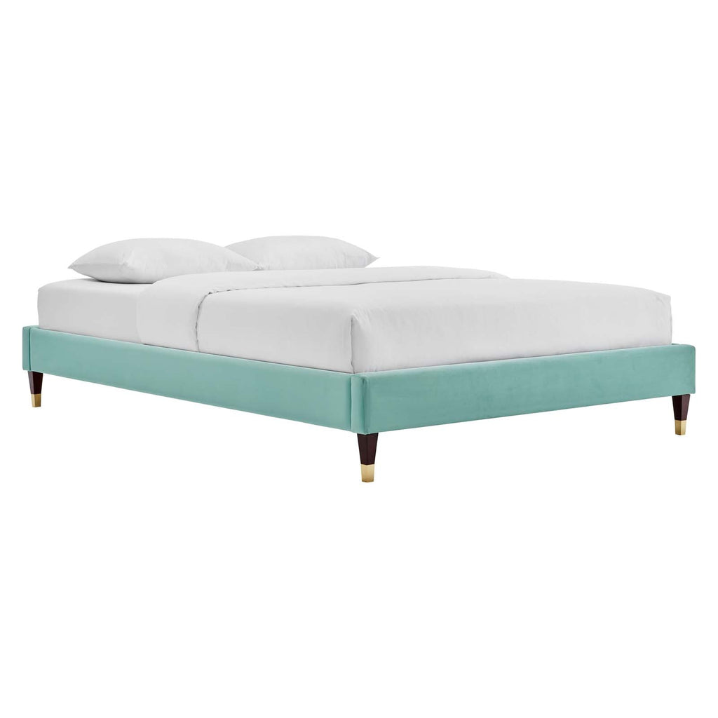 Harlow Performance Velvet Queen Platform Bed Frame by Modway