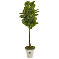 67"  Rubber Leaf Artificial Tree in Planter (Real Touch)