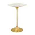 Lippa 28" Round Faux Marble Bar Table by Modway
