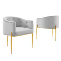 Savour Tufted Performance Velvet Accent Chairs Set of 2 by Modway