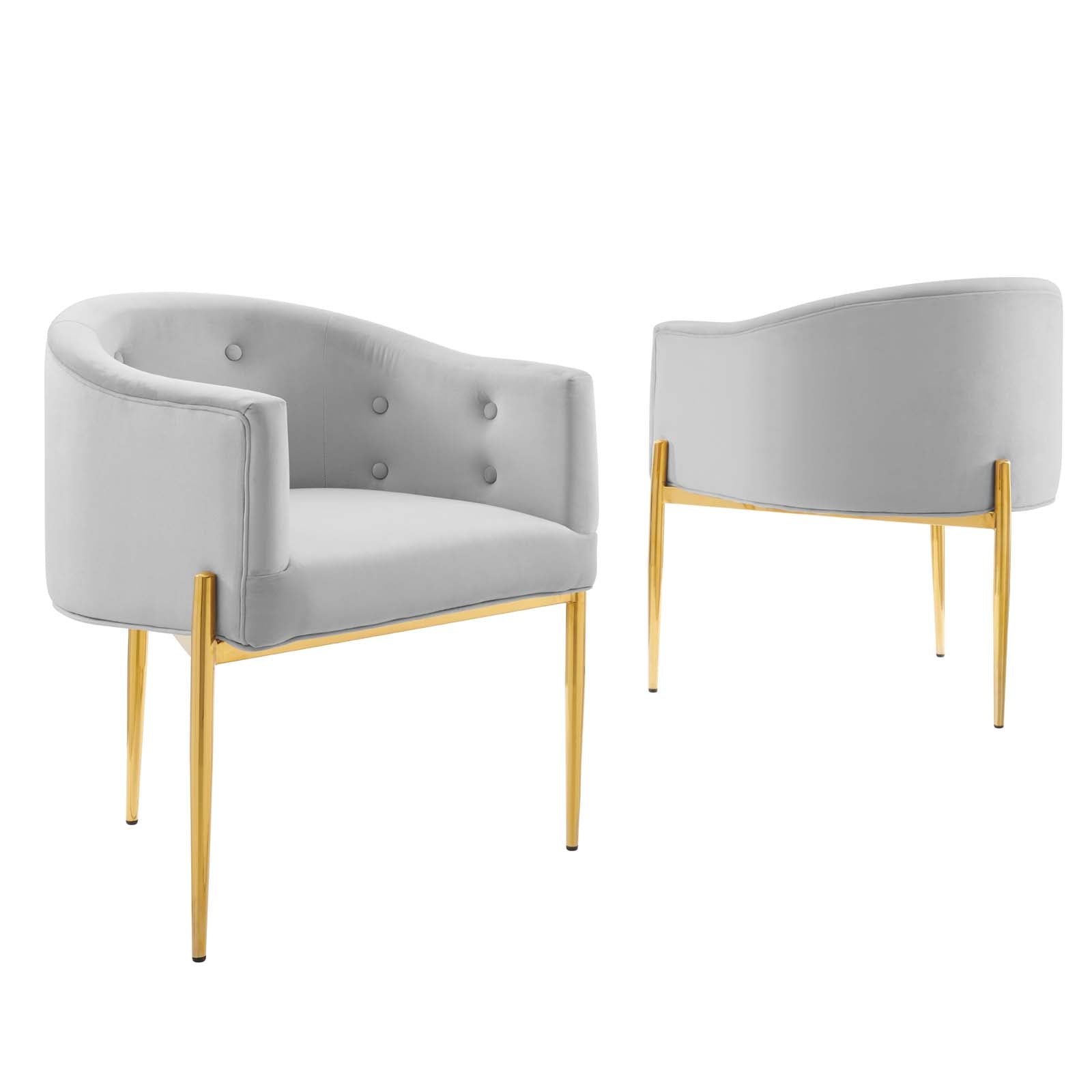 Savour Tufted Performance Velvet Accent Chairs Set of 2 by Modway