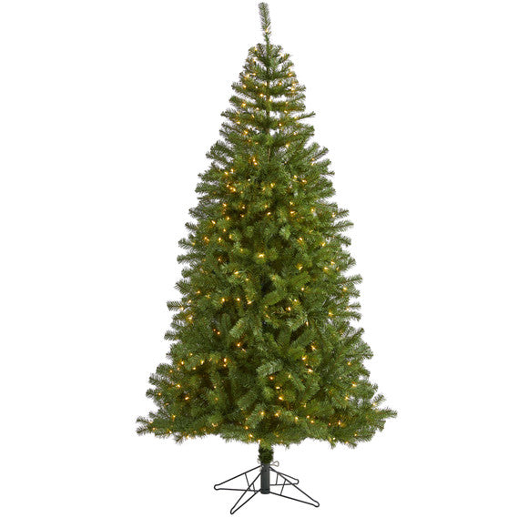 7' Springfield Artificial Christmas Tree w 400 Warm Clear Lights