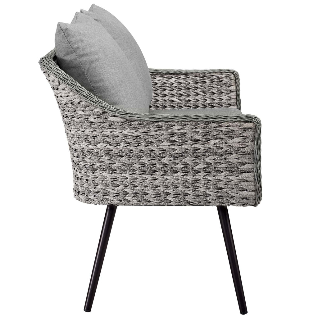 Endeavor 3 Piece Outdoor Patio Wicker Rattan Loveseat and Armchair Set by Modway