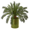 29"  Cycas Artificial Plant in Metal Planter