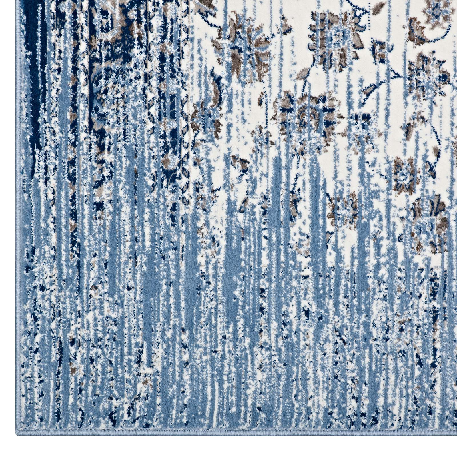 Chiara Distressed Floral Lattice Contemporary 8x10 Area Rug by Modway