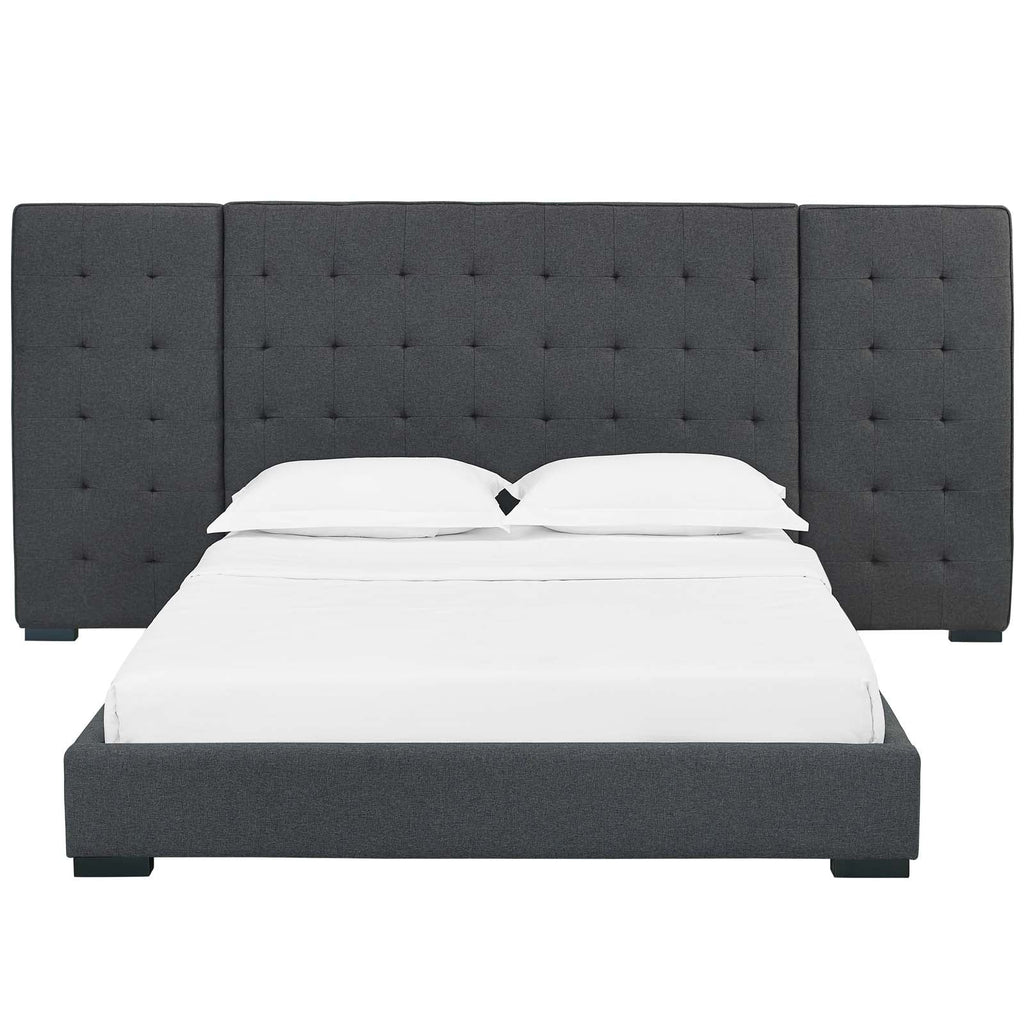 Sierra Upholstered Fabric Queen Platform Bed by Modway