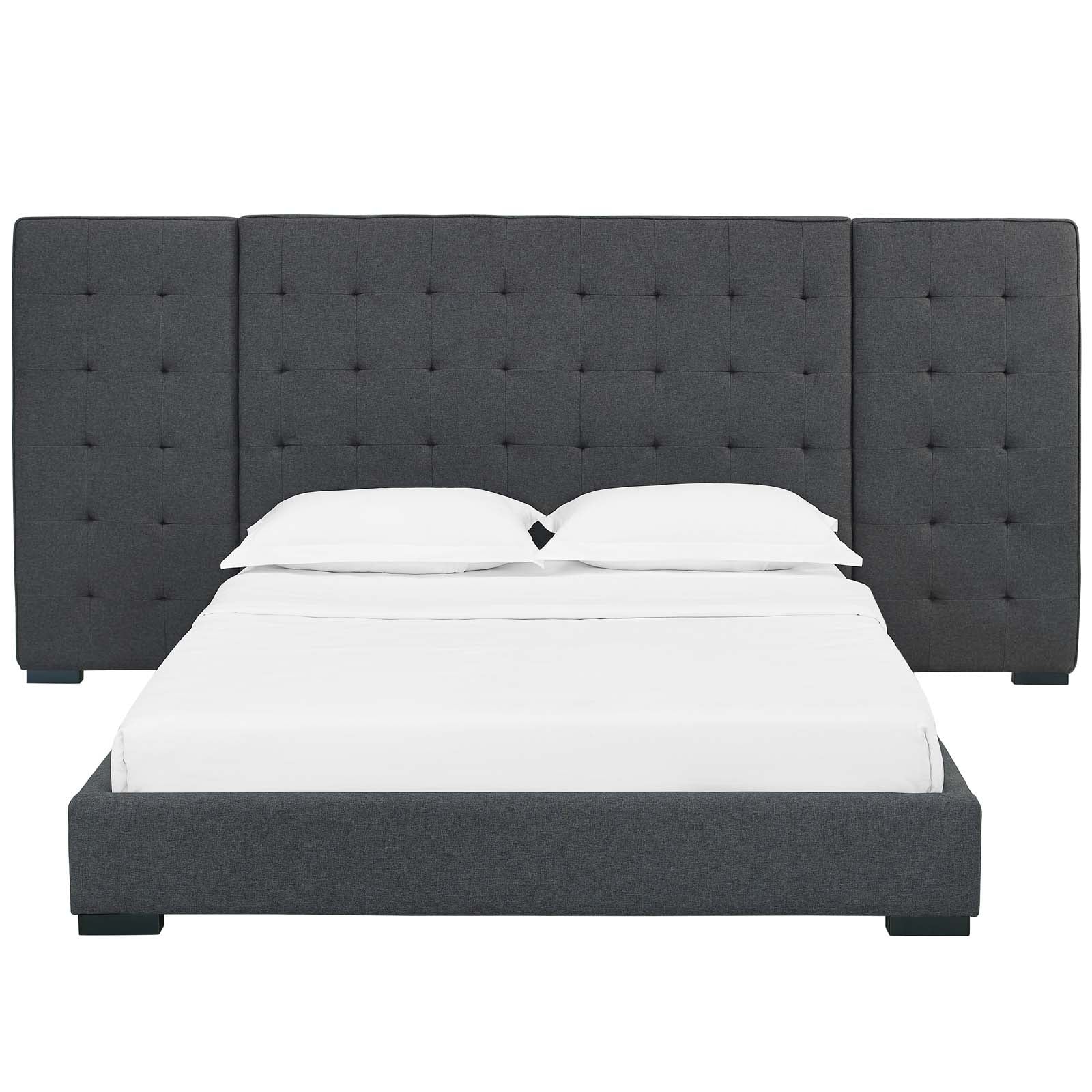 Sierra Upholstered Fabric Queen Platform Bed by Modway
