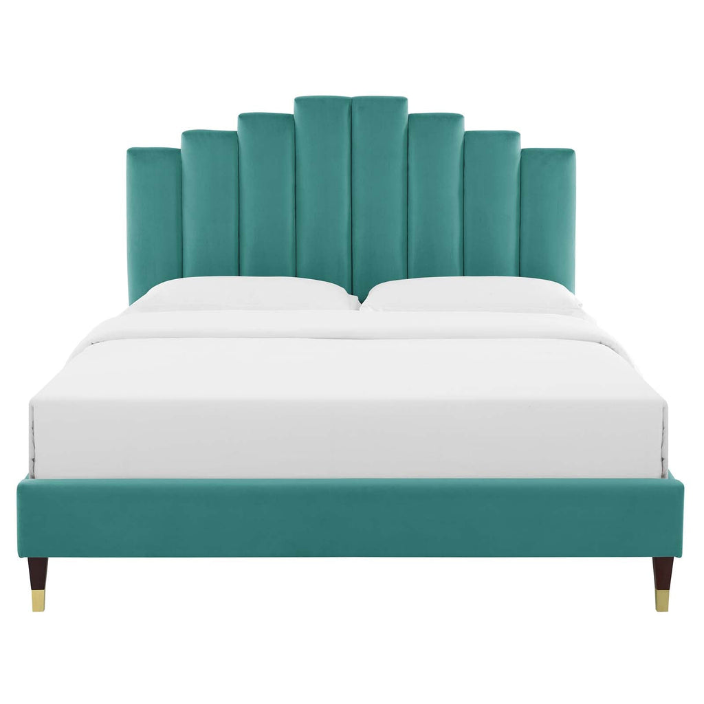 Elise Performance Velvet Full Platform Bed by Modway