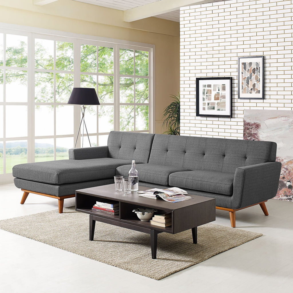 Engage Left-Facing Upholstered Fabric Sectional Sofa by Modway