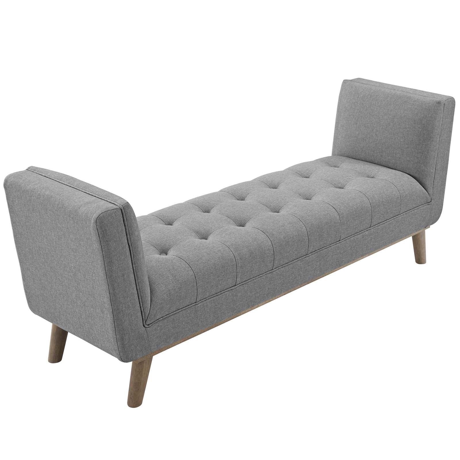Haven Tufted Button Upholstered Fabric Accent Bench by Modway