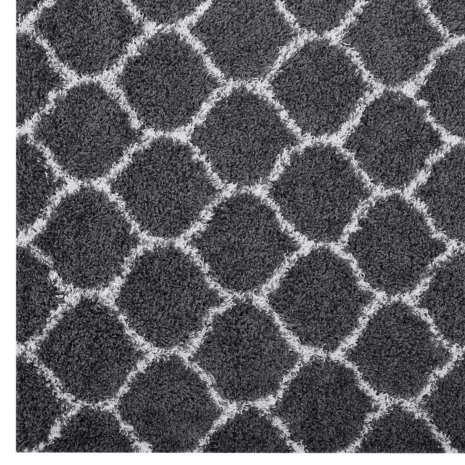 Solvea Moroccan Trellis 5x8 Shag Area Rug by Modway
