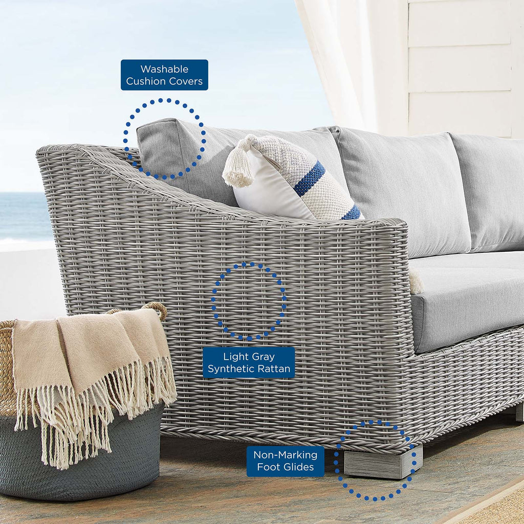 Conway 4-Piece Sunbrella¨ Outdoor Patio Wicker Rattan Furniture Set by Modway