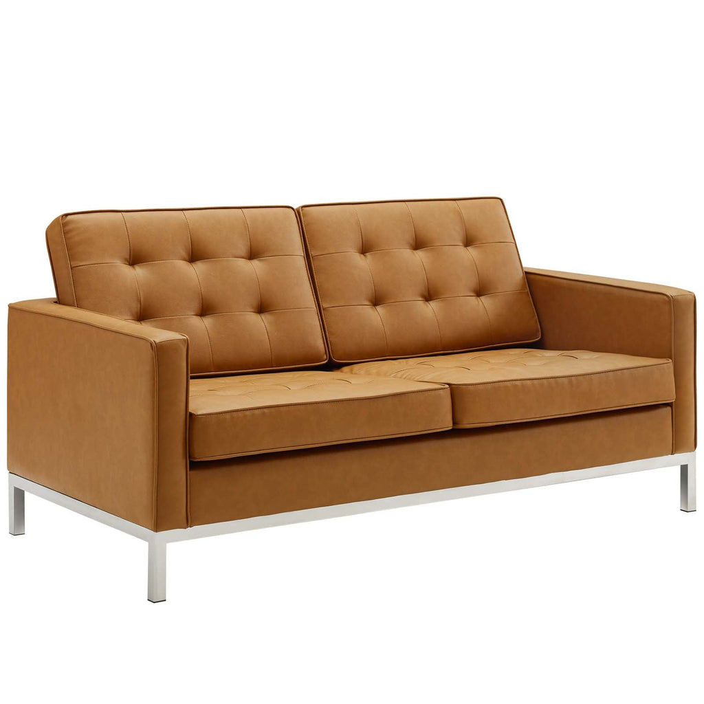 Loft 2-Piece Tufted Vegan Leather Furniture Set by Modway
