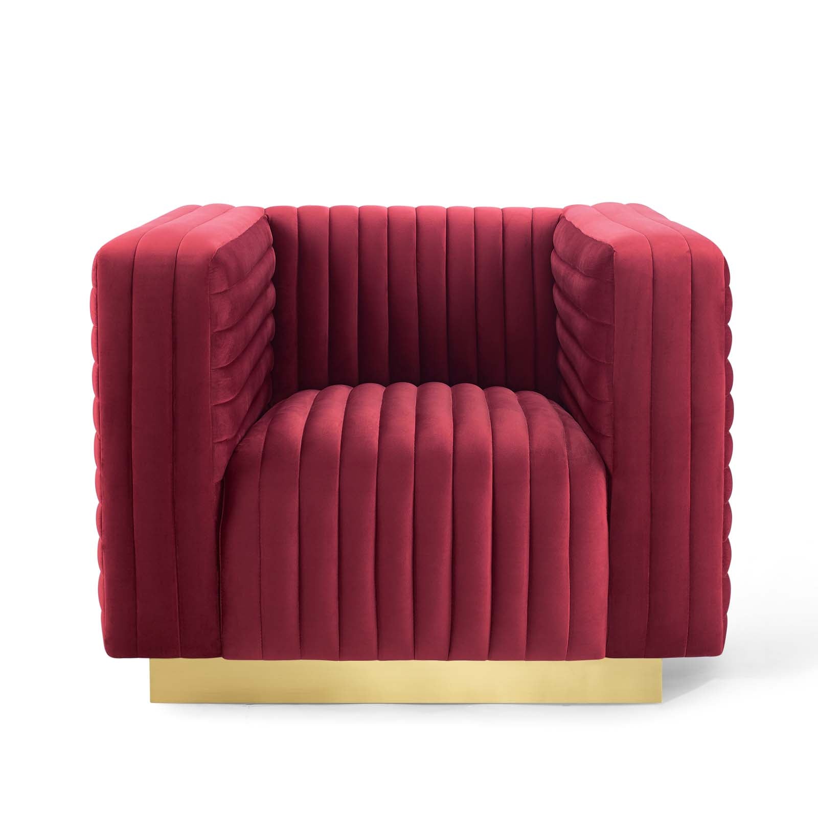 Charisma Channel Tufted Performance Velvet Accent Armchair by Modway