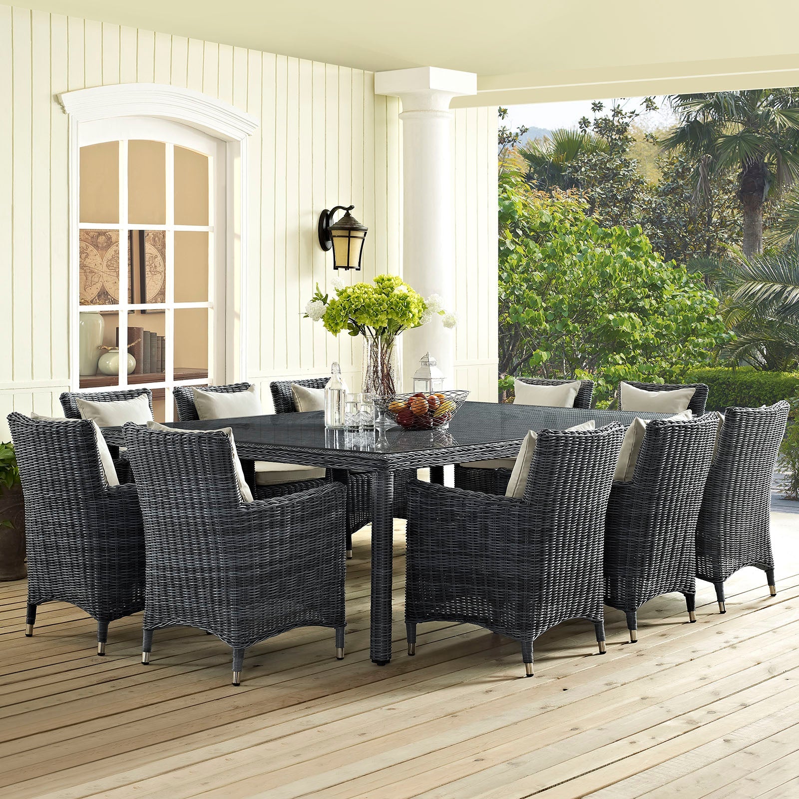 Summon 11 Piece Outdoor Patio Sunbrella¨ Dining Set by Modway