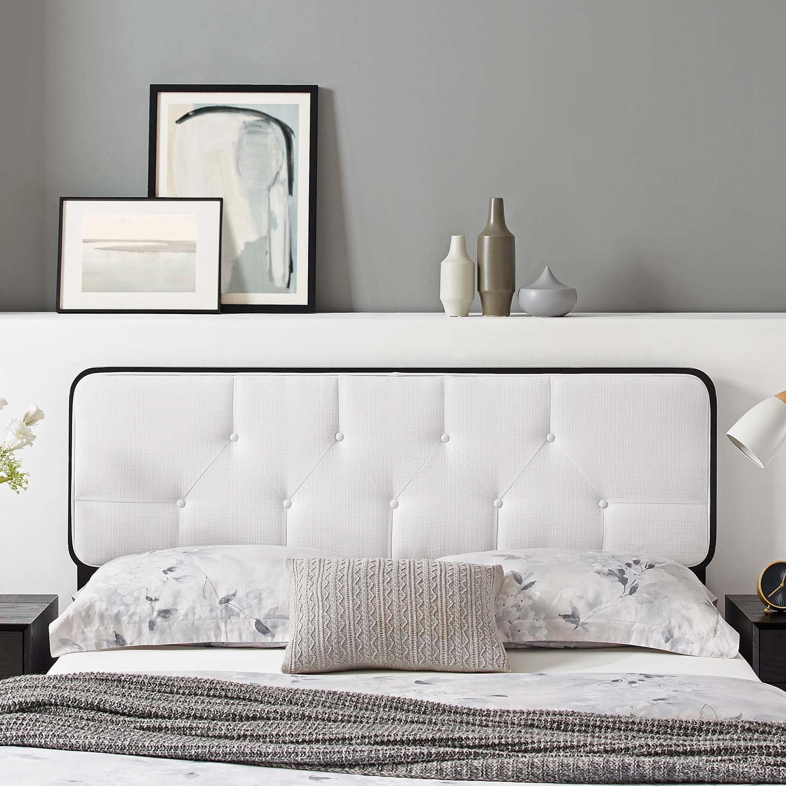 Collins Tufted Fabric and Wood Twin Headboard by Modway
