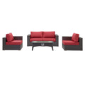 Convene 5 Piece Set Outdoor Patio with Fire Pit by Modway