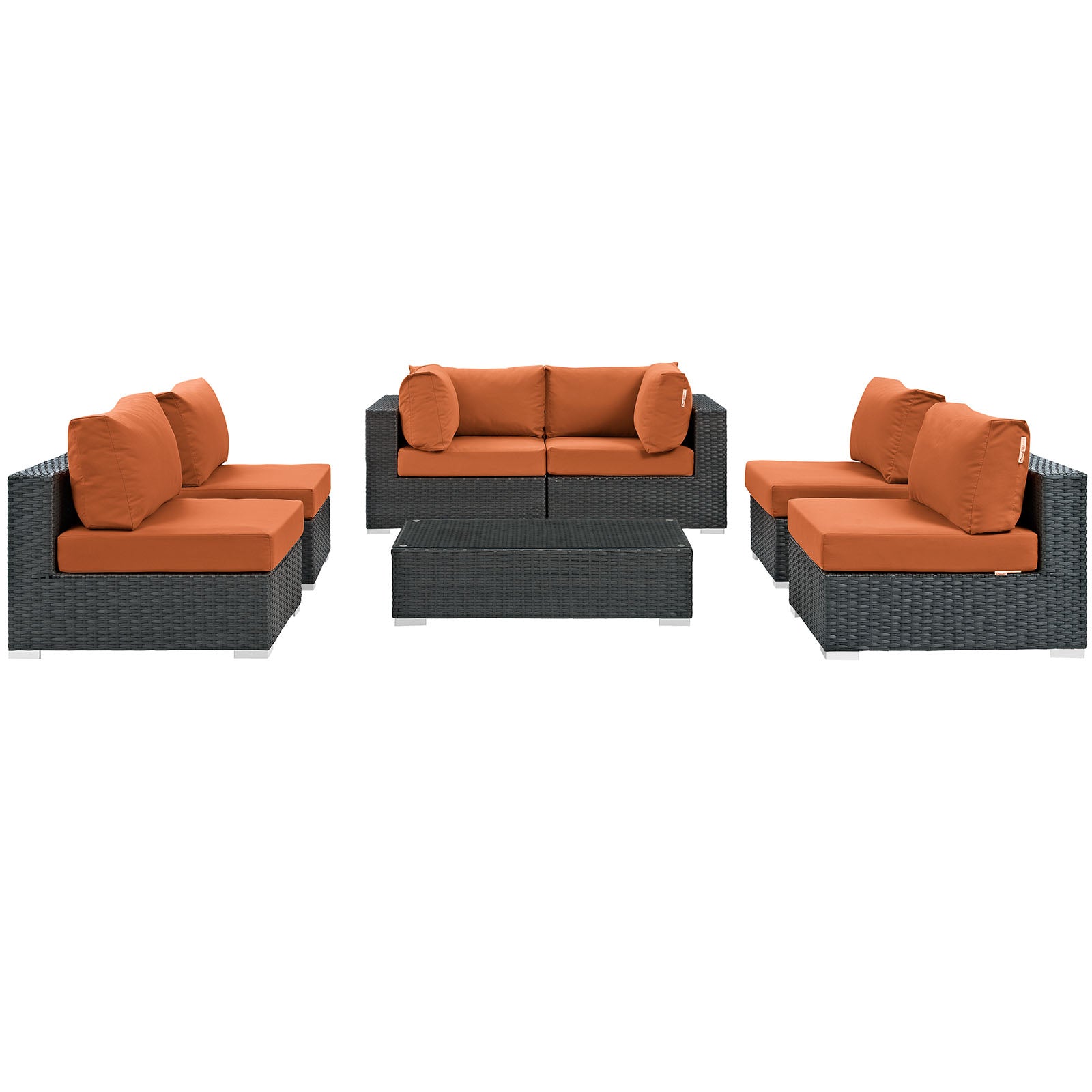 Sojourn 7 Piece Outdoor Patio Sunbrella¨ Sectional Set by Modway
