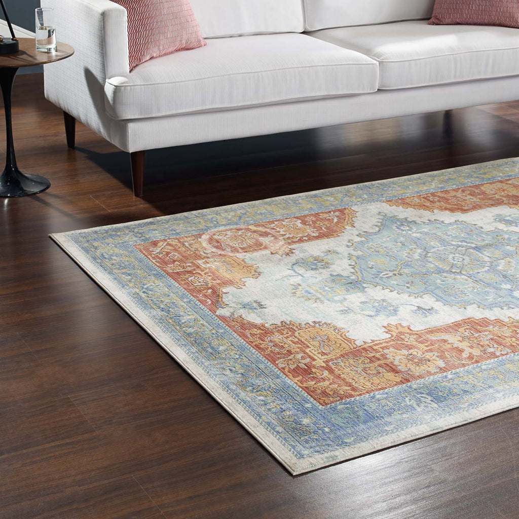 Citlali Distressed Southwestern Aztec 5x8 Area Rug by Modway