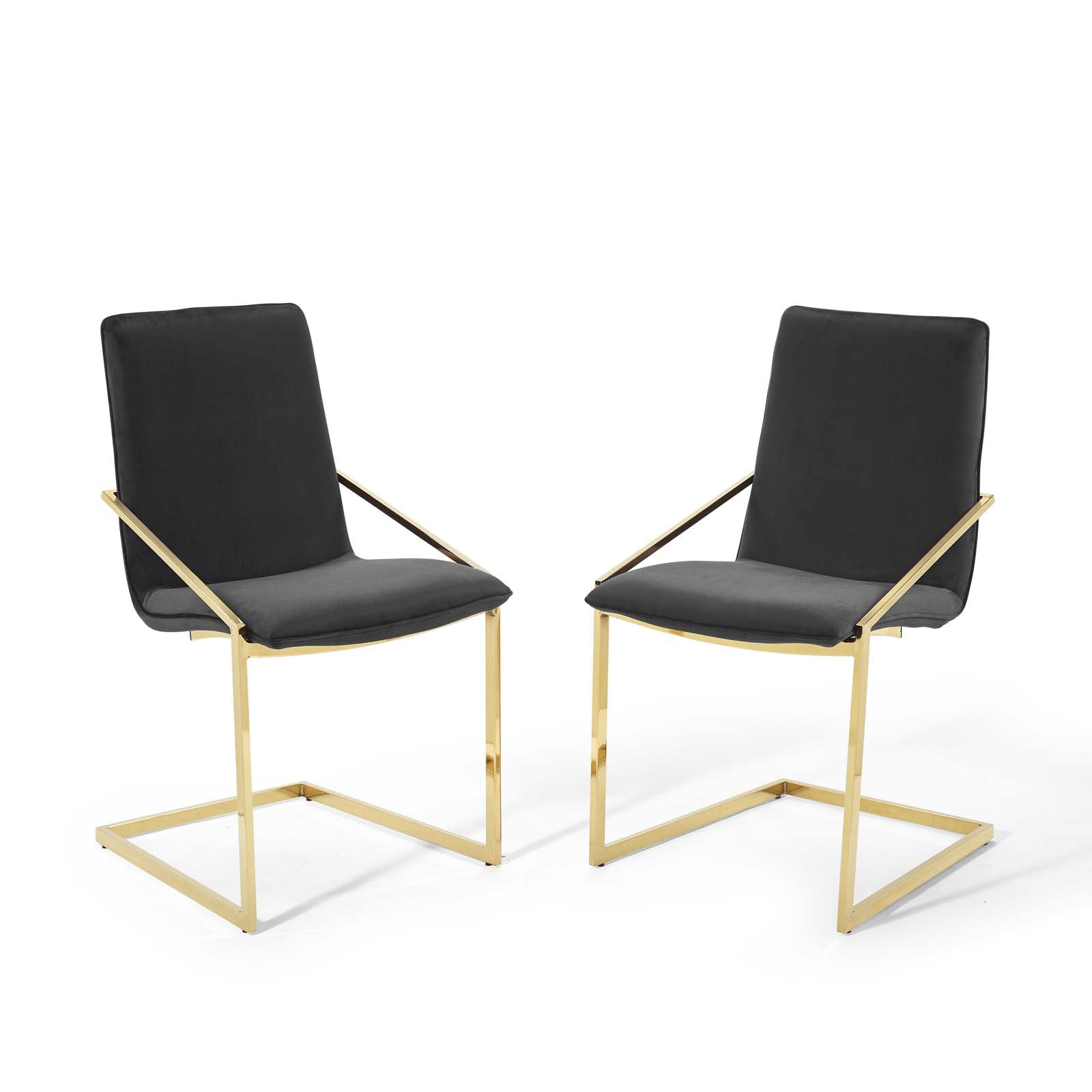 Pitch Performance Velvet Dining Armchair Set of 2 by Modway