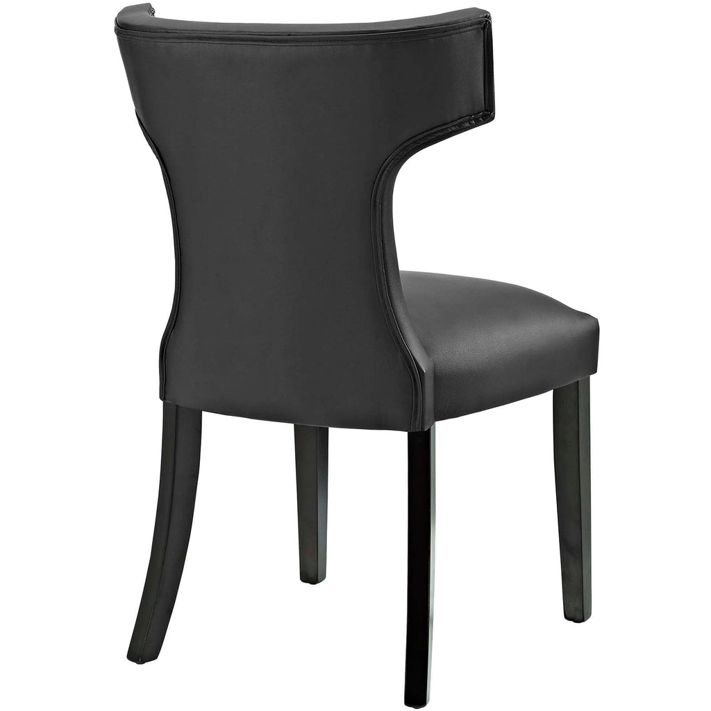 Curve Vegan Leather Dining Chair by Modway
