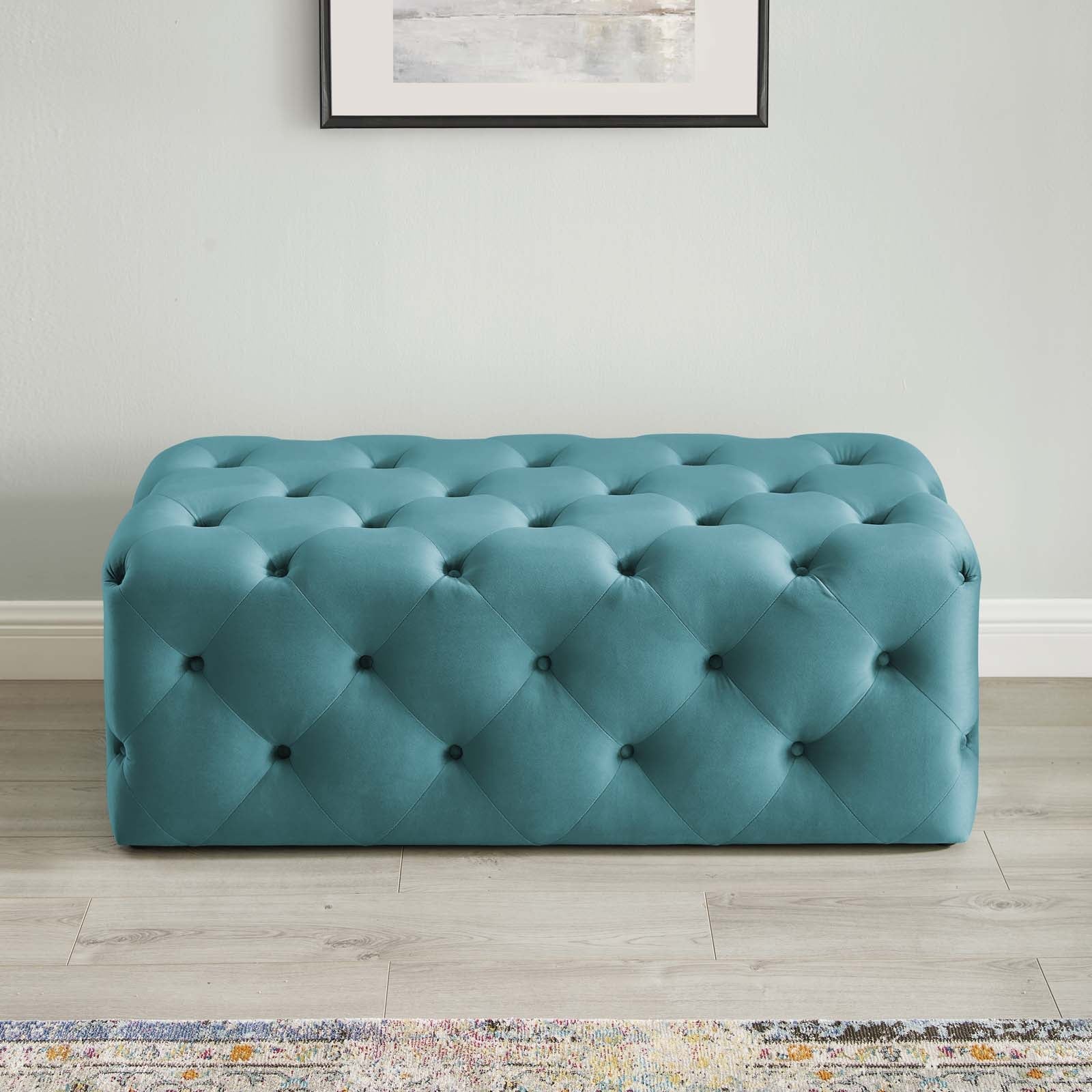 Amour 48" Tufted Button Entryway Performance Velvet Bench by Modway