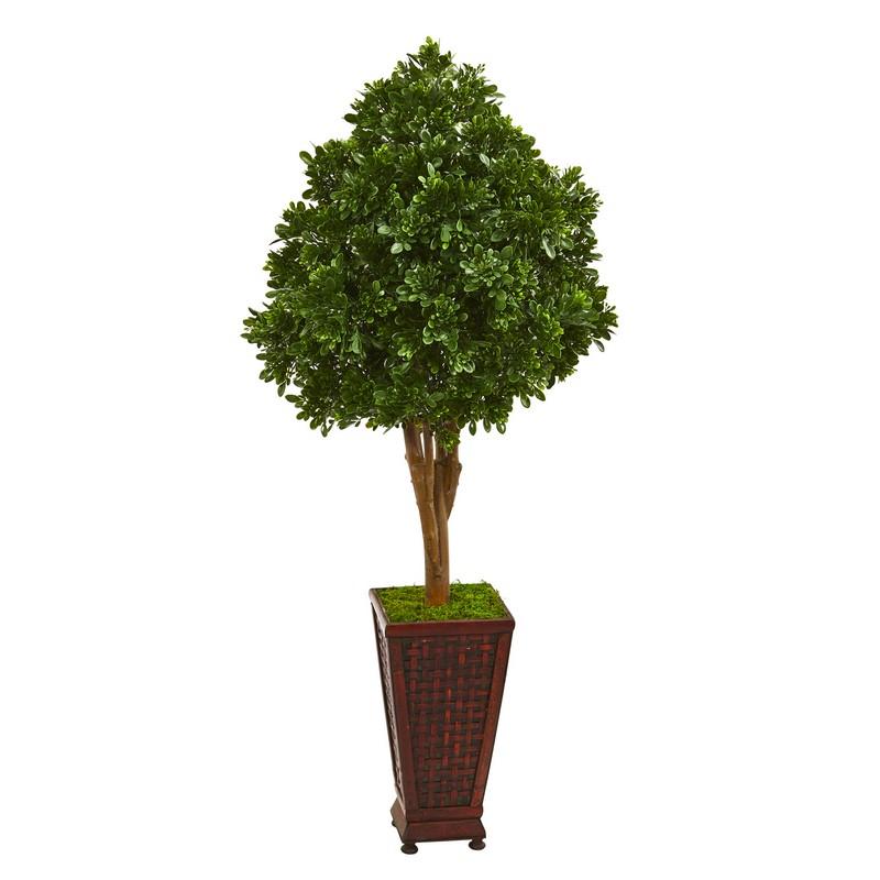 56"  Tea Leaf Artificial Tree in Decorative Planter