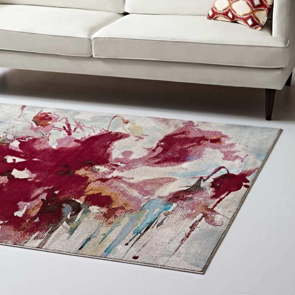 Blume Abstract Floral 4x6 Area Rug by Modway