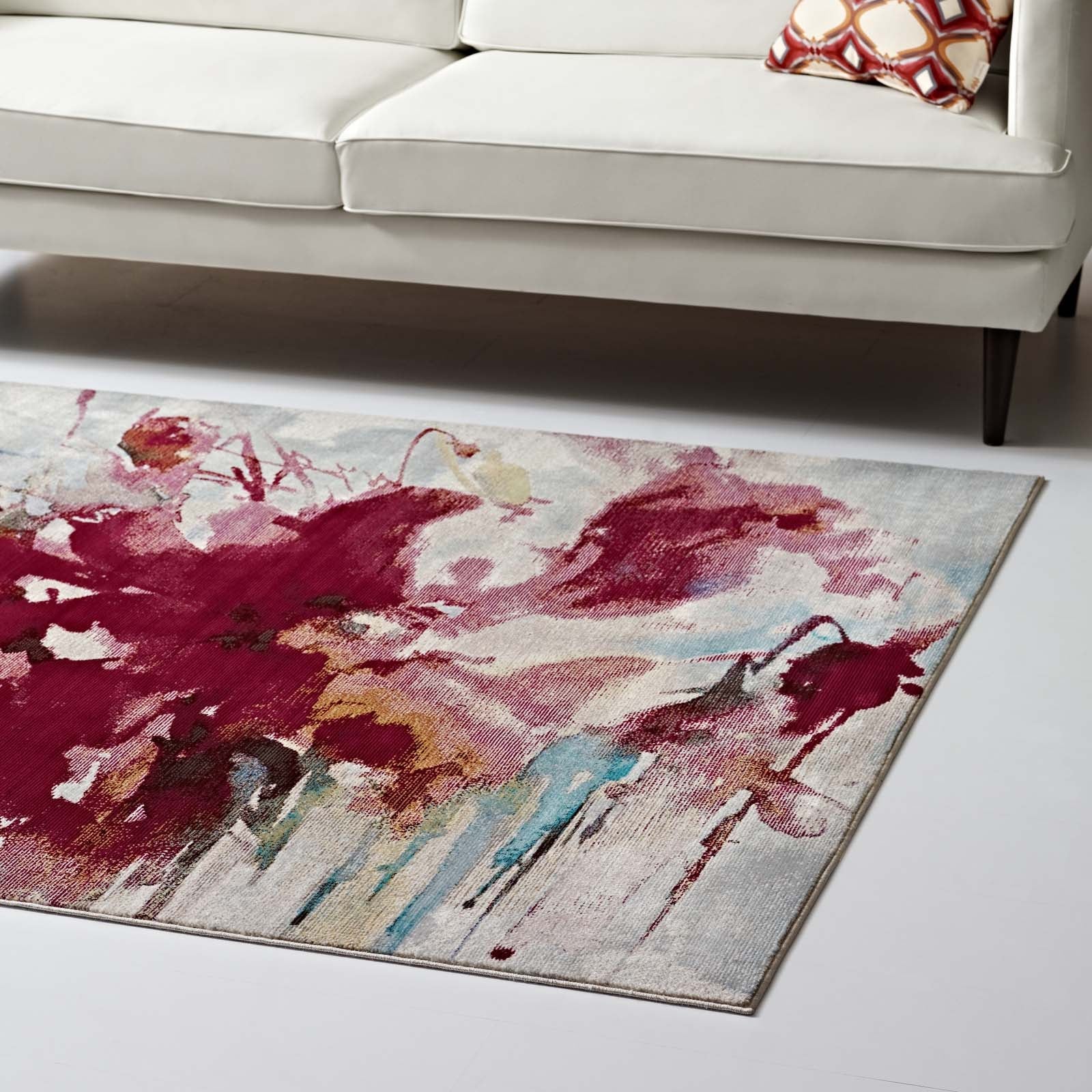 Blume Abstract Floral 4x6 Area Rug by Modway