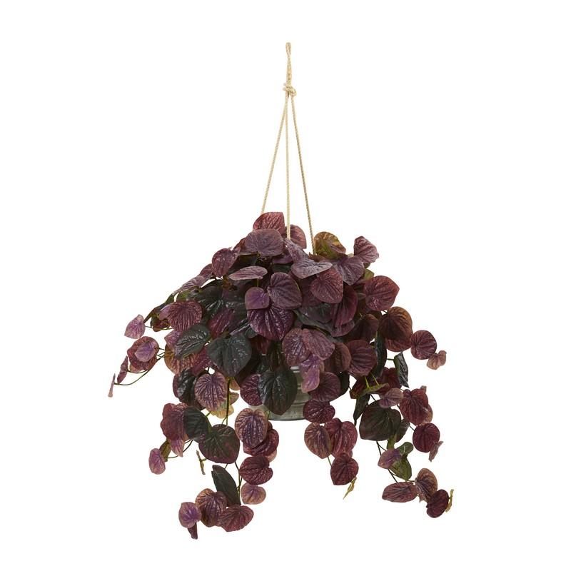 30"  Peperomia Artificial Plant in Hanging Bucket (Real Touch)