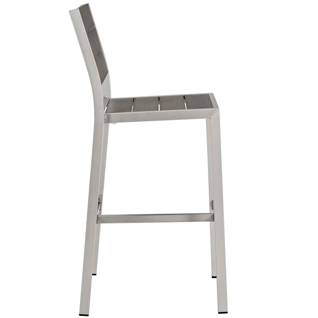 Shore Outdoor Patio Aluminum Armless Bar Stool Set of 2 by Modway
