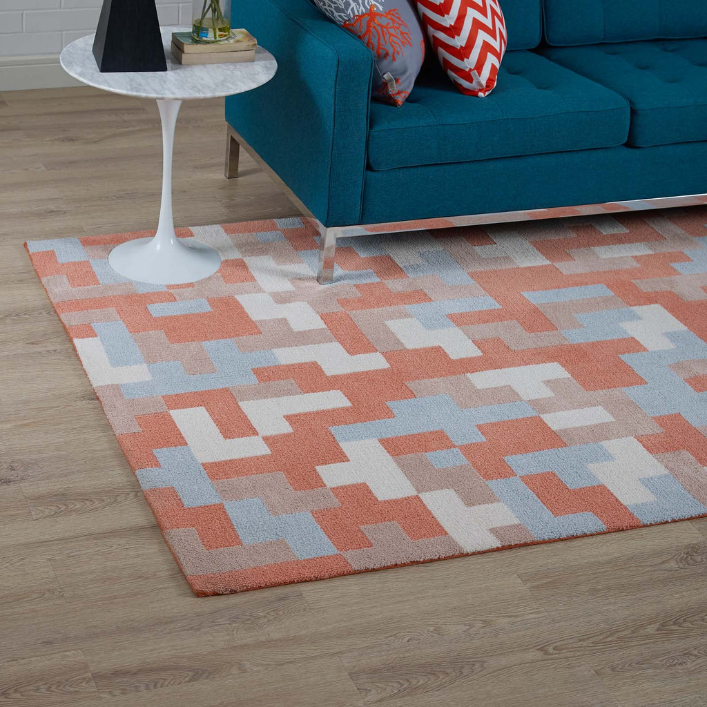 Andela Interlocking Block Mosaic 8x10 Area Rug by Modway