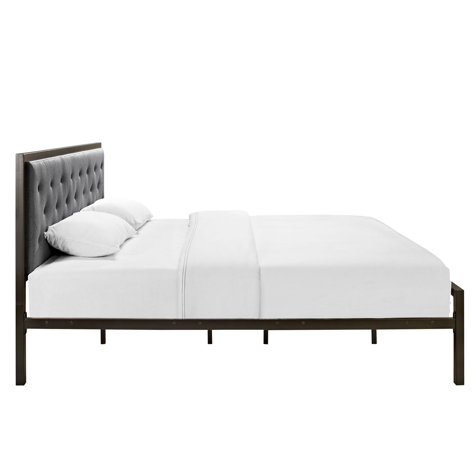 Mia Fabric King Bed by Modway