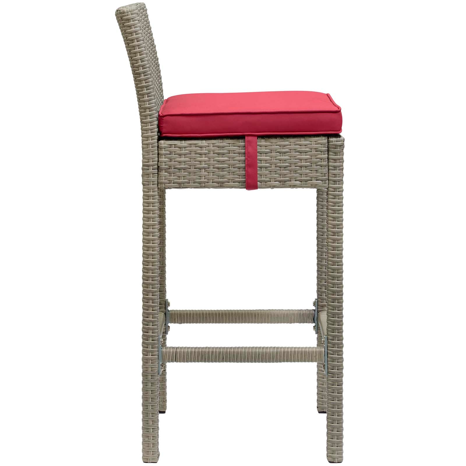 Conduit Outdoor Patio Wicker Rattan Bar Stool Set of 4 by Modway