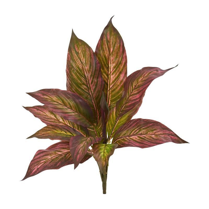 17"  Musa Leaf Bush Artificial Plant (Set of 12)