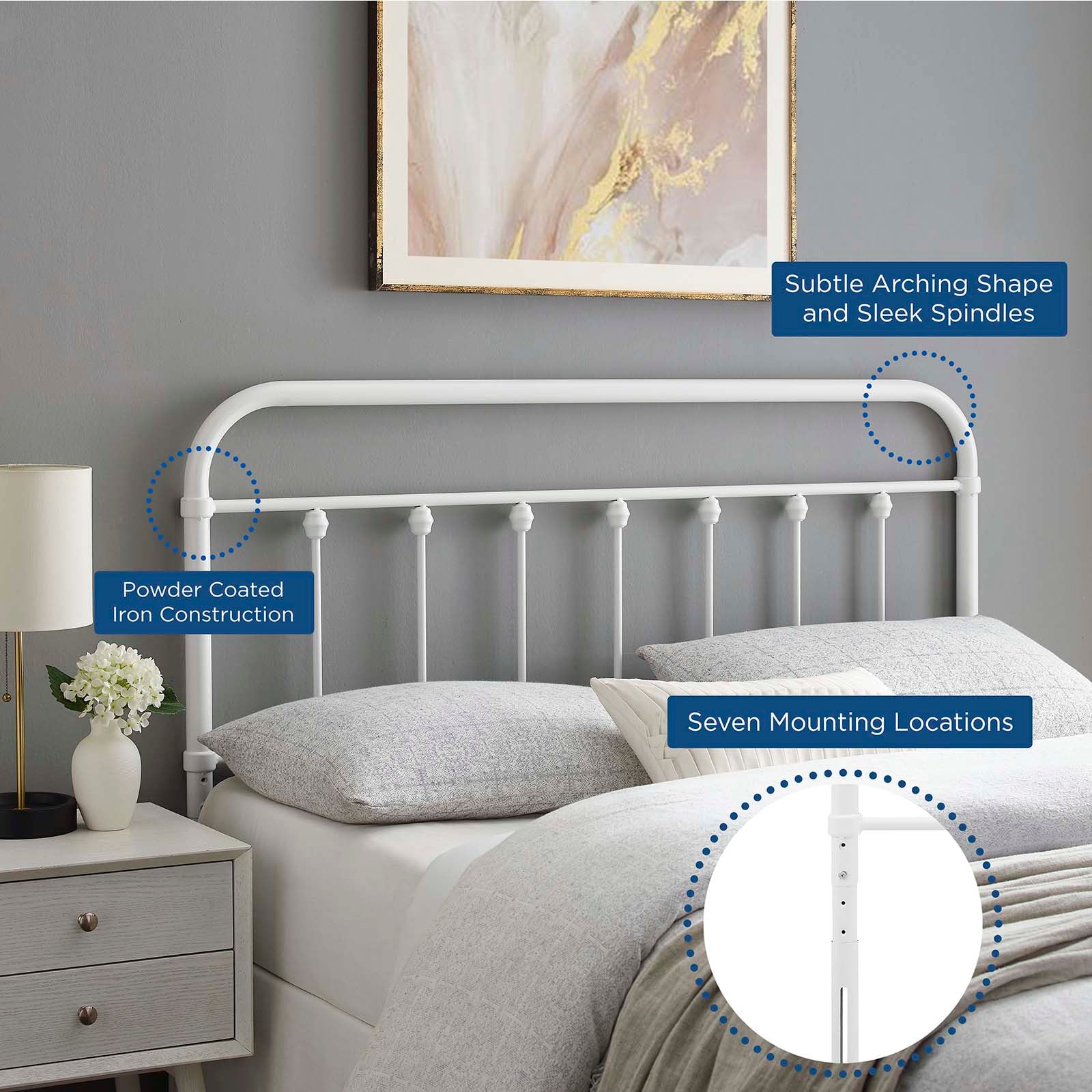 Sage Metal Twin Headboard by Modway