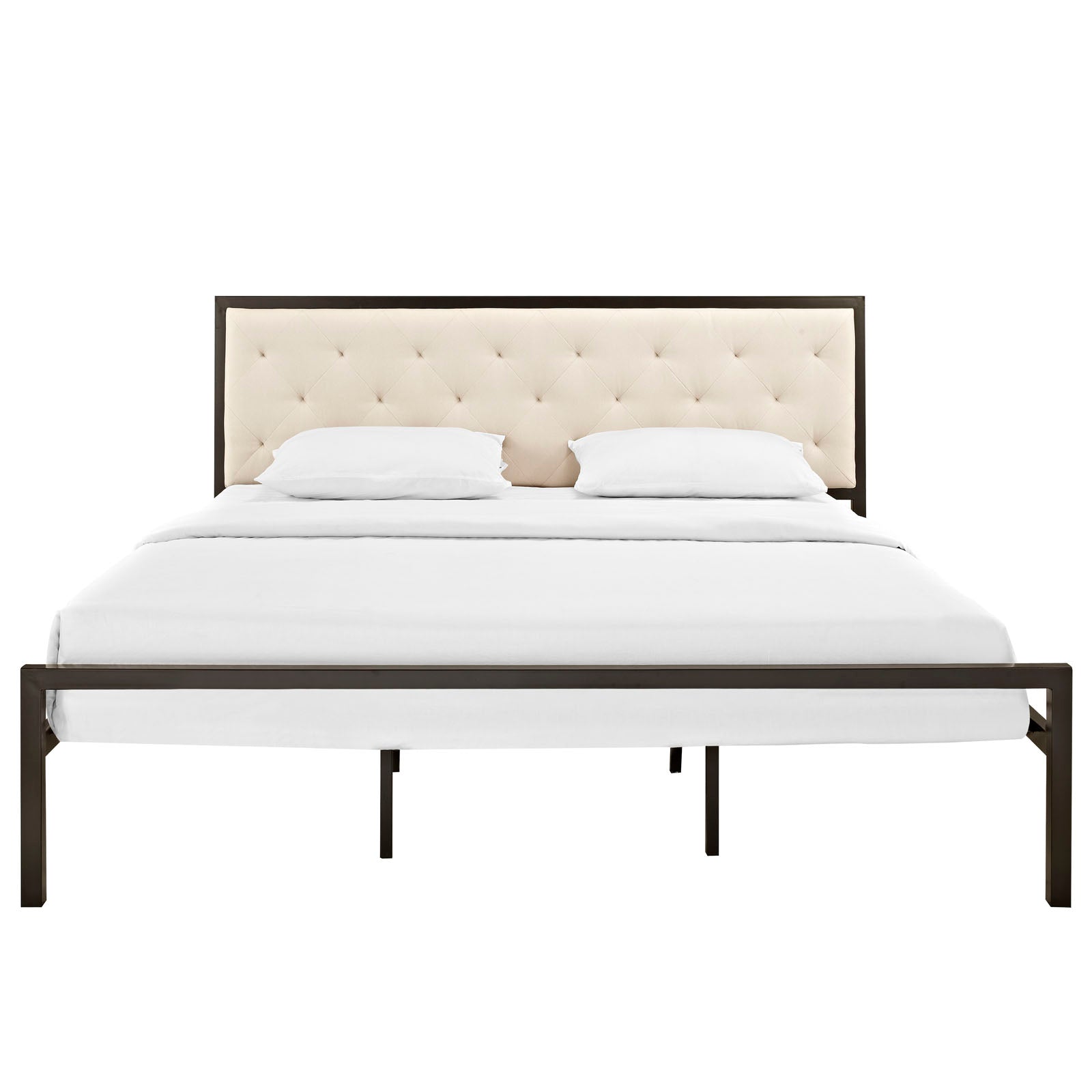Mia Fabric King Bed by Modway