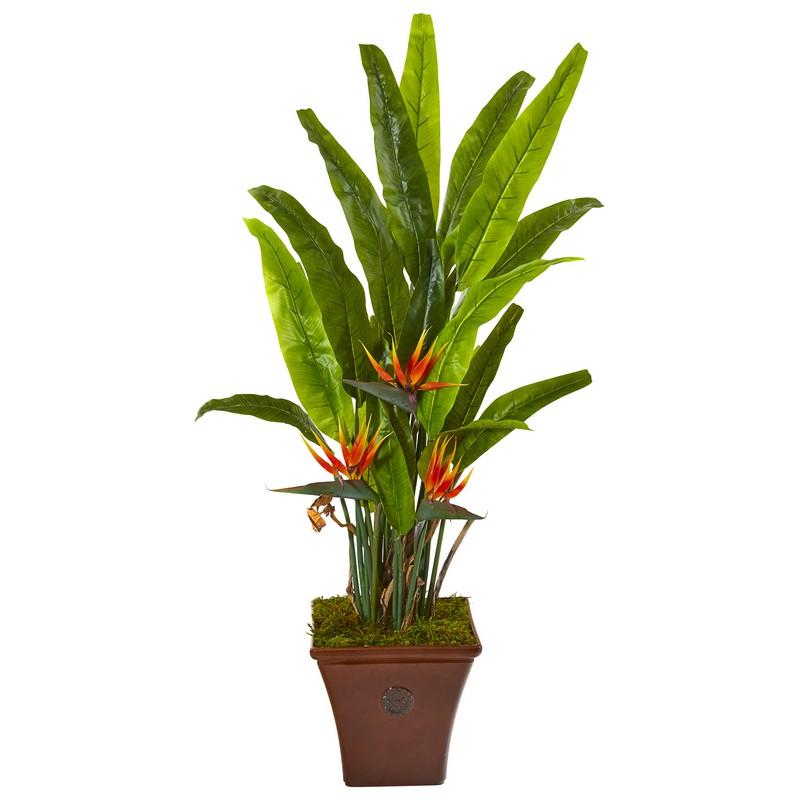 59"  Bird of Paradise Artificial Plant in Brown Planter