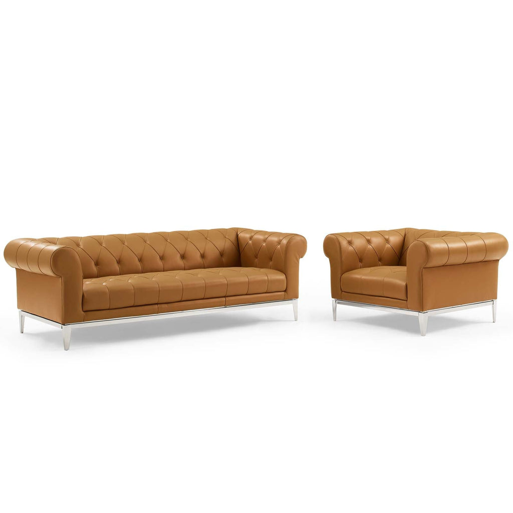 Idyll Tufted Sofa and Armchair Set