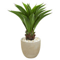 Agave Artificial Plant in Sandstone Planter