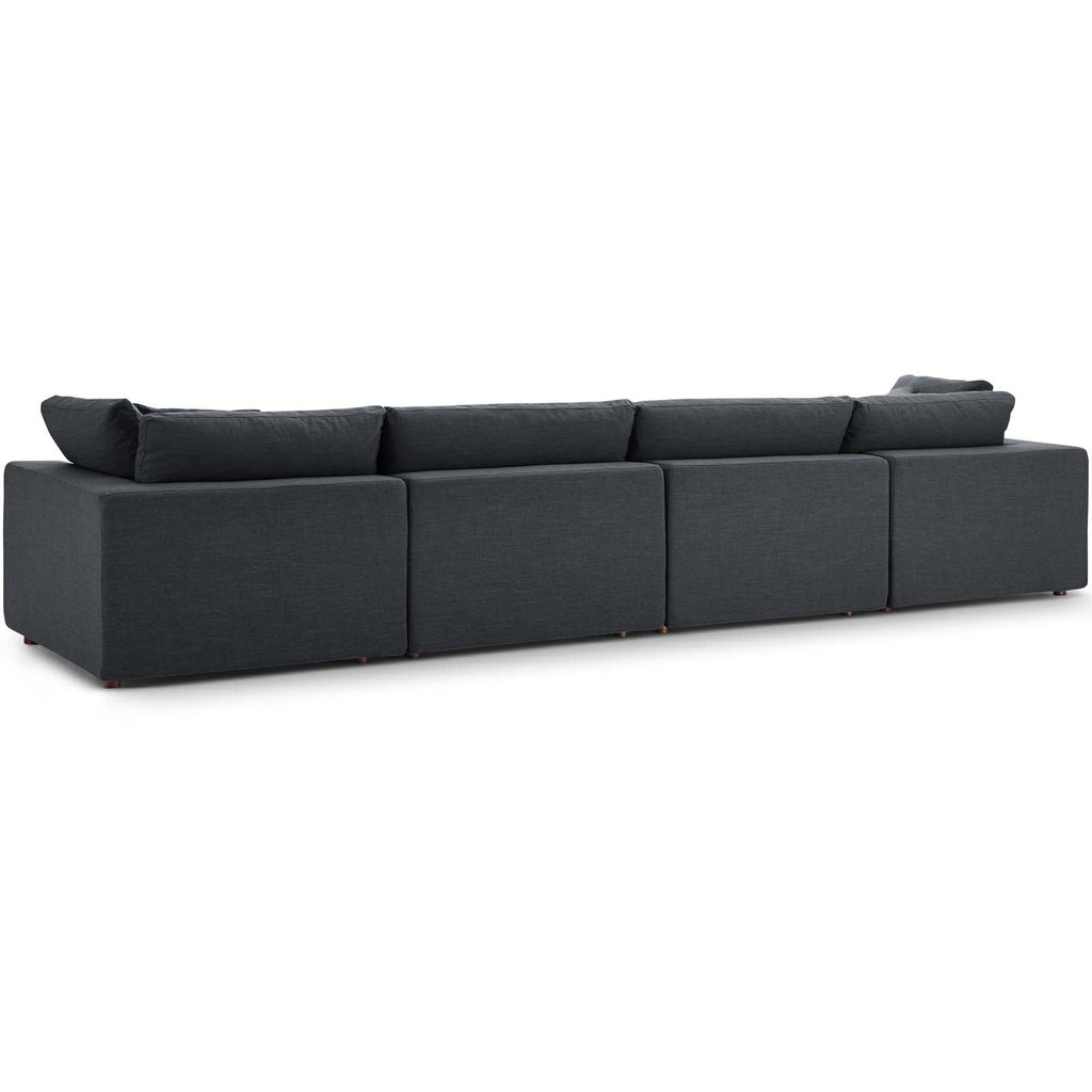 Commix 4 Piece Down Filled Overstuffed Sectional Sofa Set by Modway