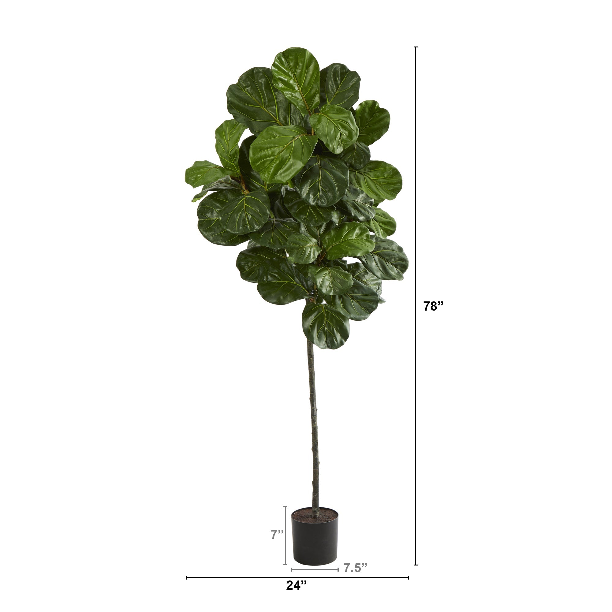 6.5' Fiddle Leaf Artificial Tree