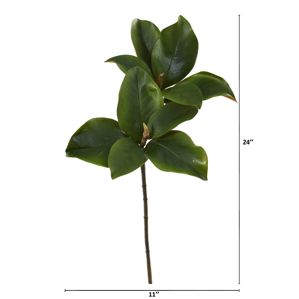 24" Magnolia Artificial Leaf (Set of 6)