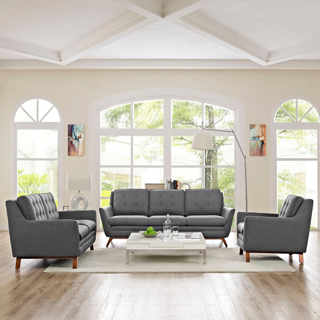 Beguile Upholstered Fabric Living Room Set Set of 3 by Modway