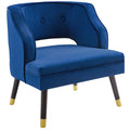 Traipse Button Tufted Open Back Performance Velvet Armchair by Modway