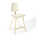 Ponder Performance Velvet Bar Stool by Modway
