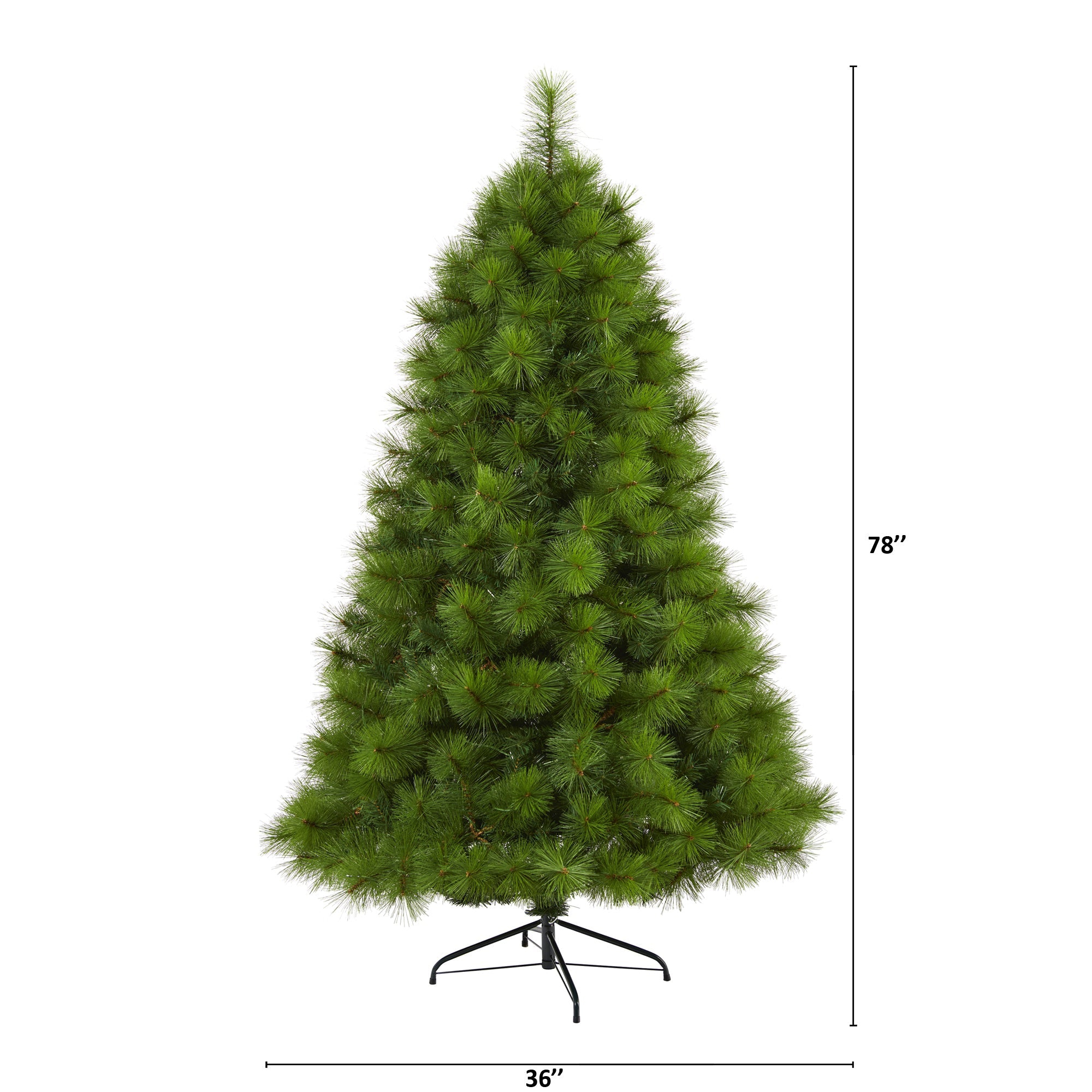 6.5' Green Scotch Pine Artificial Christmas Tree with 350 Clear LED Lights