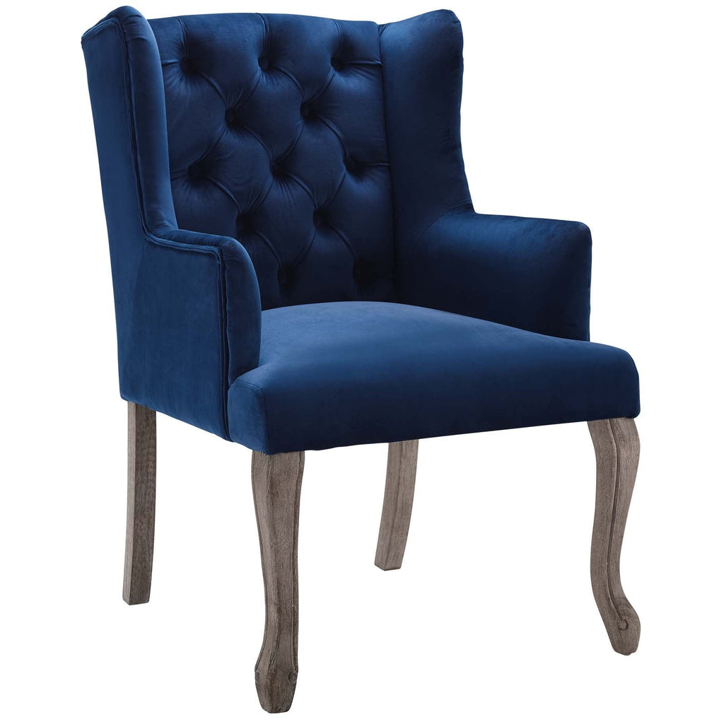 Realm Performance Velvet Armchair Set of 2 by Modway